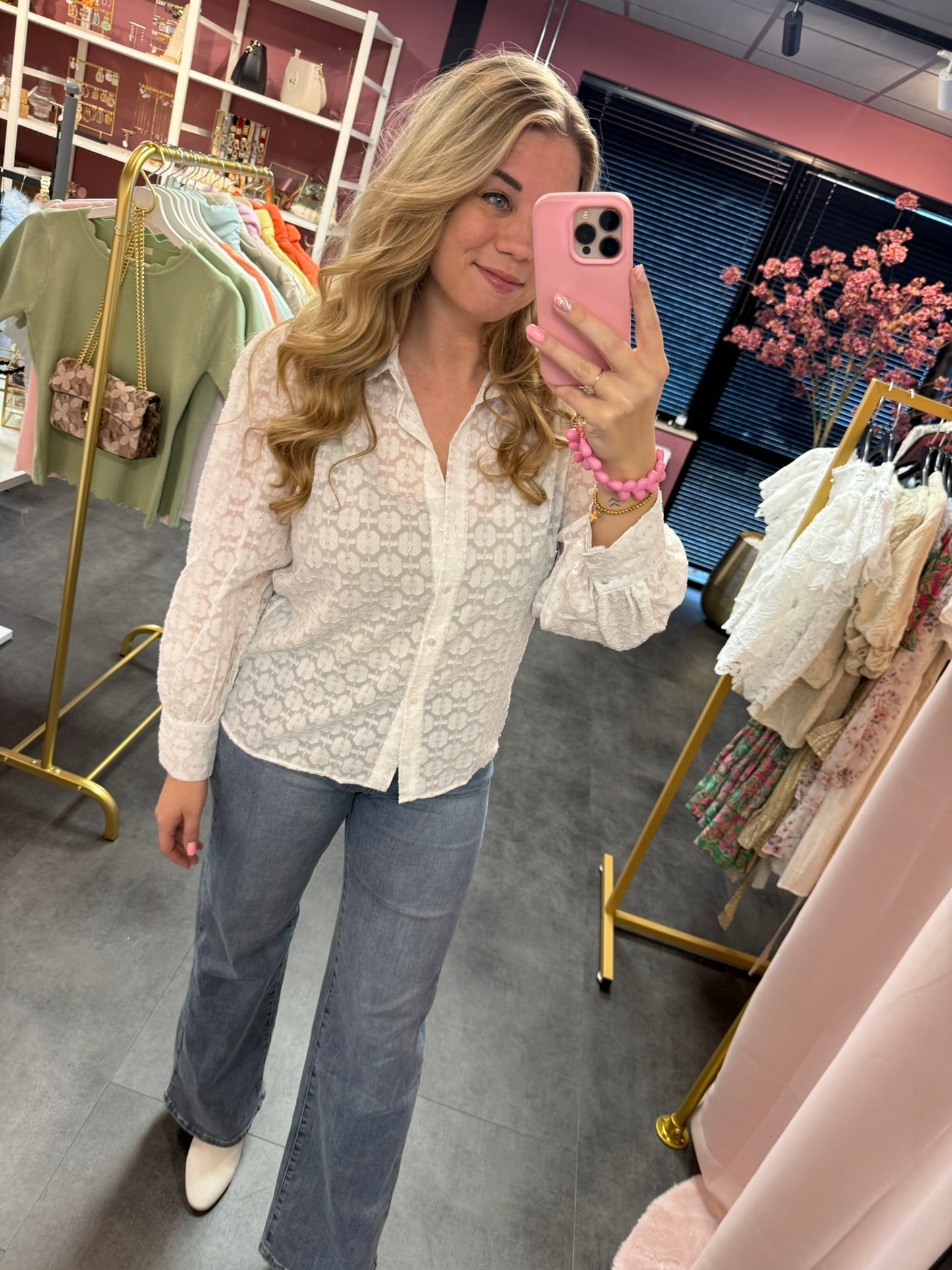 Blouse in de kleur wit
