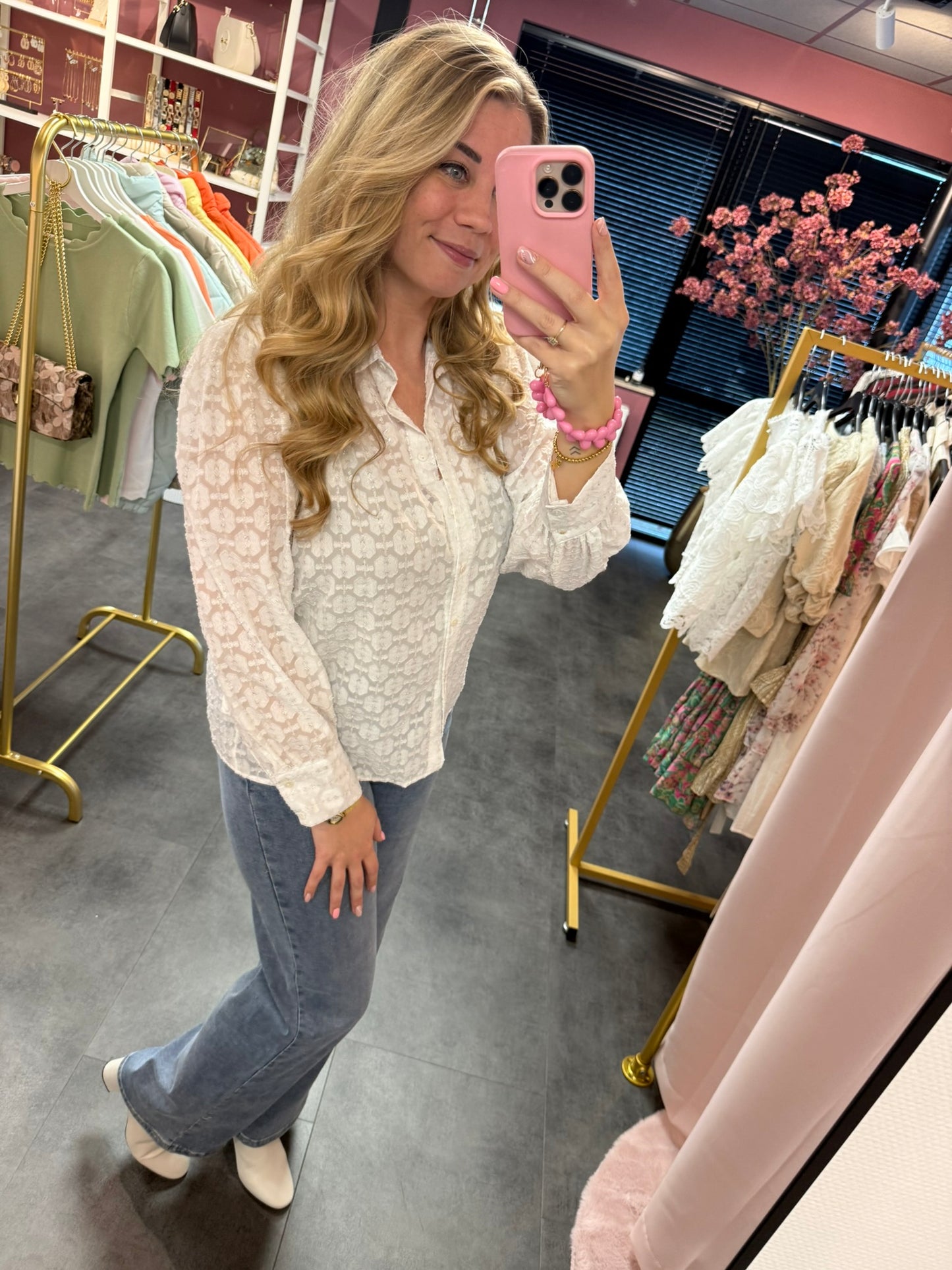 Blouse in de kleur wit