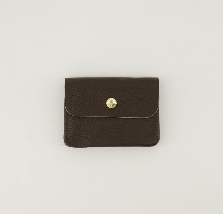 Leren portemonnee donker bruin