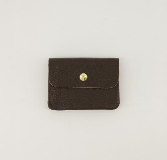 Leren portemonnee donker bruin