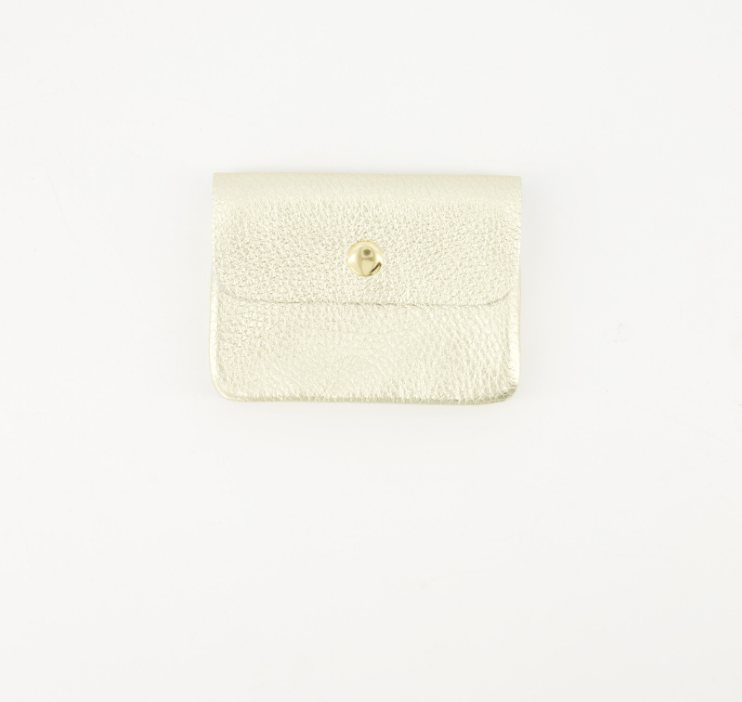 Leren portemonnee goud