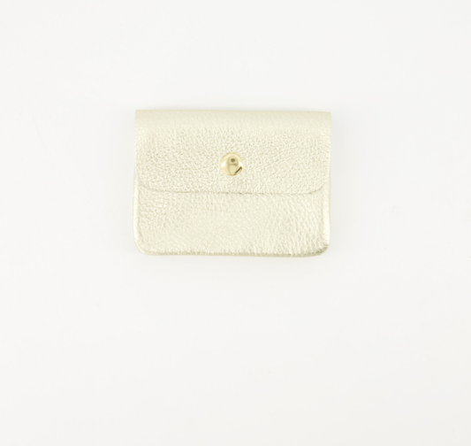 Leren portemonnee goud