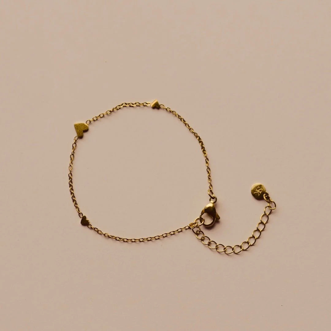 Luxe wenskaart gefeliciteerd met armband goud