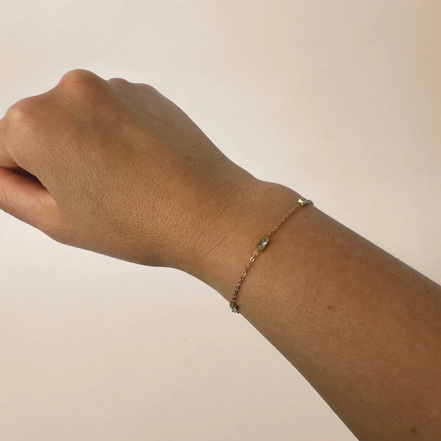 Luxe wenskaart happy birthday met armband goud